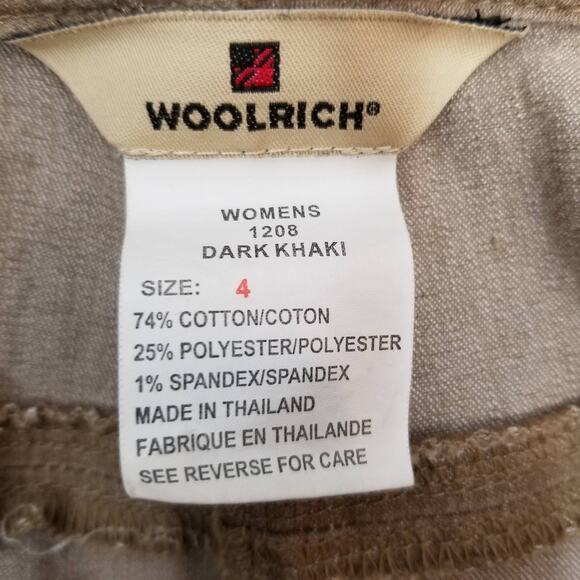 Woolrich Women's Khaki Cropped Capri Pants Size 4 - Picture 3 of 7